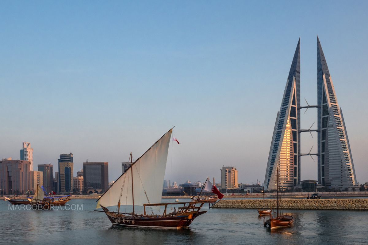 Manama skyline in Bahrain