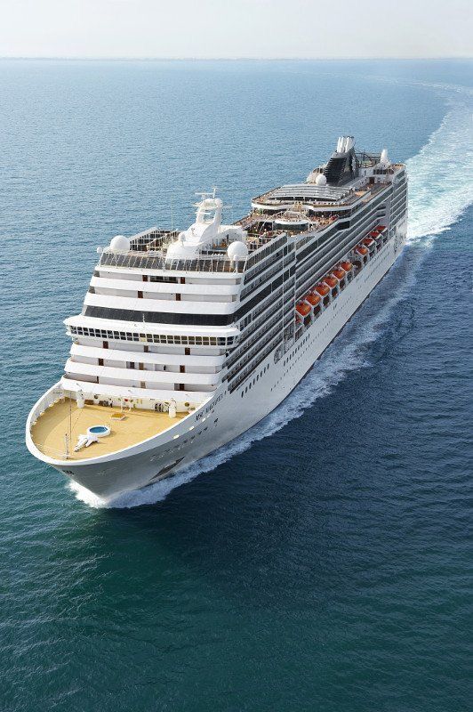 Luxury cruise ship on the ocean