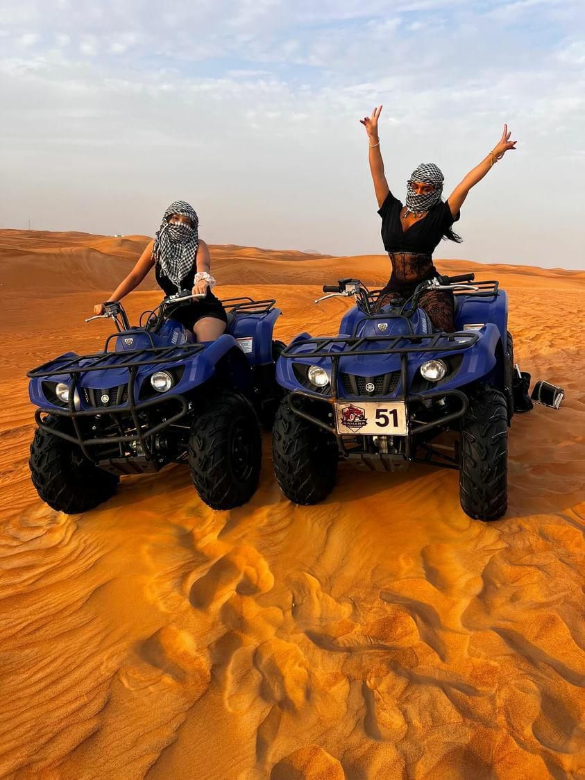 Golden sand dunes in Dubai desert